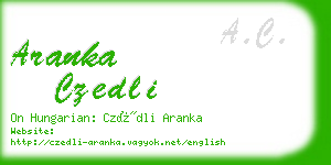 aranka czedli business card